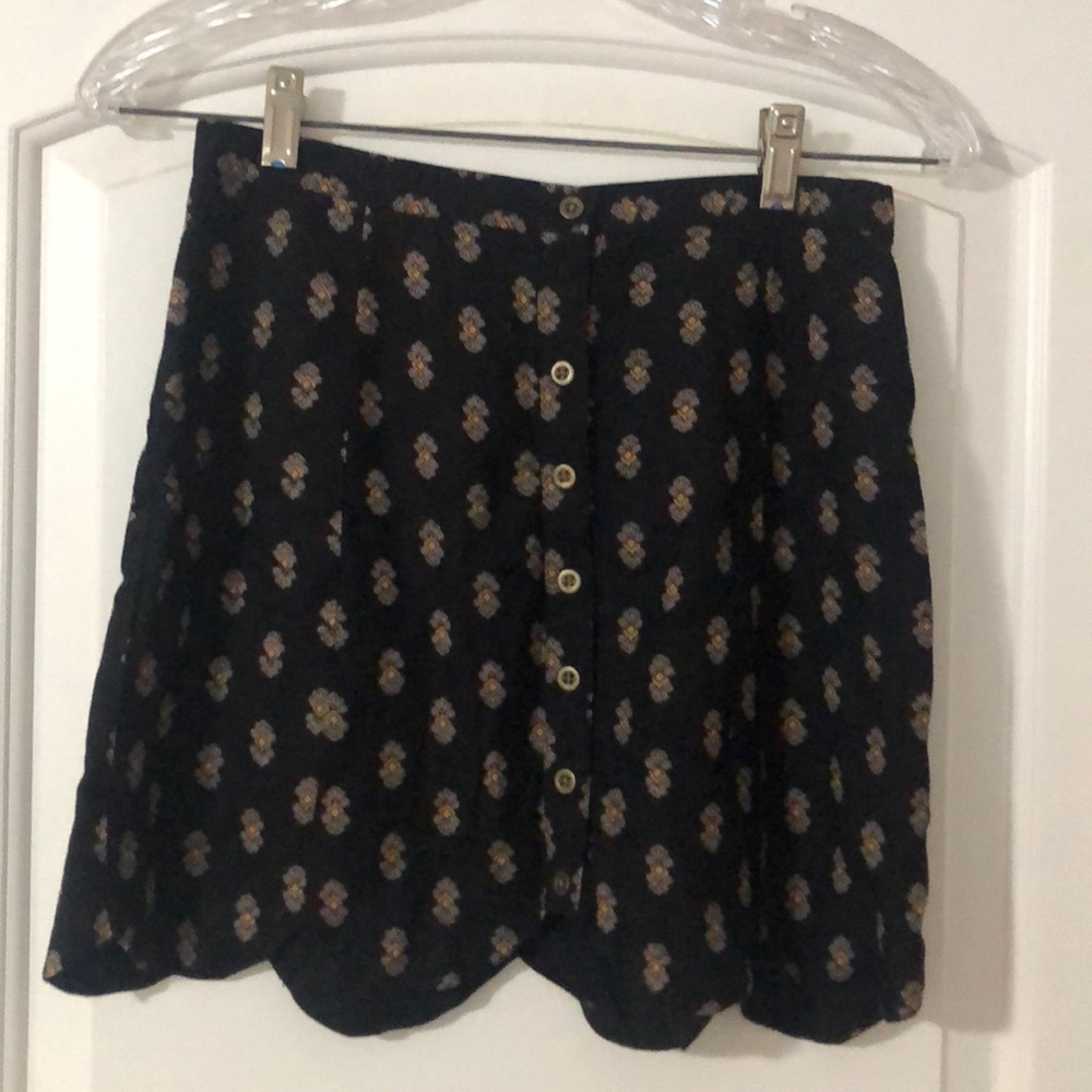 Black mini skirt